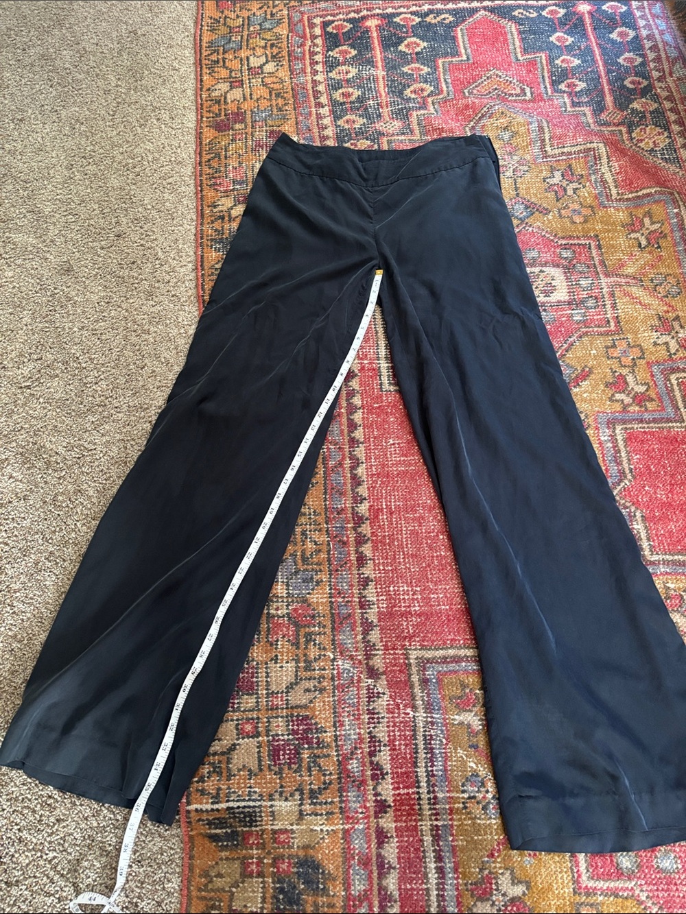 GAP Black Wide-Leg Pull-On Pants